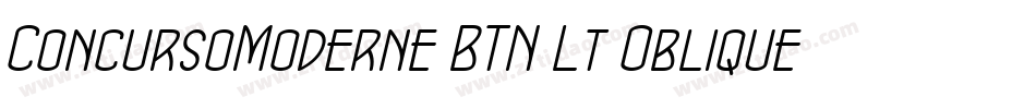 ConcursoModerne BTN Lt Oblique字体转换